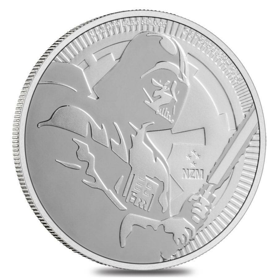 2020 - Niue Star Wars Darth Vader 1 Oz .999 Fine Silver Coin BU IN
